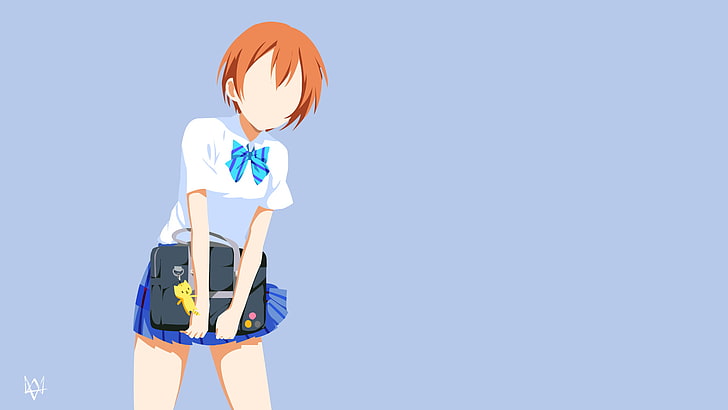 Love Live!, minimalism, anime girls, Hoshizora Rin, one person, HD wallpaper