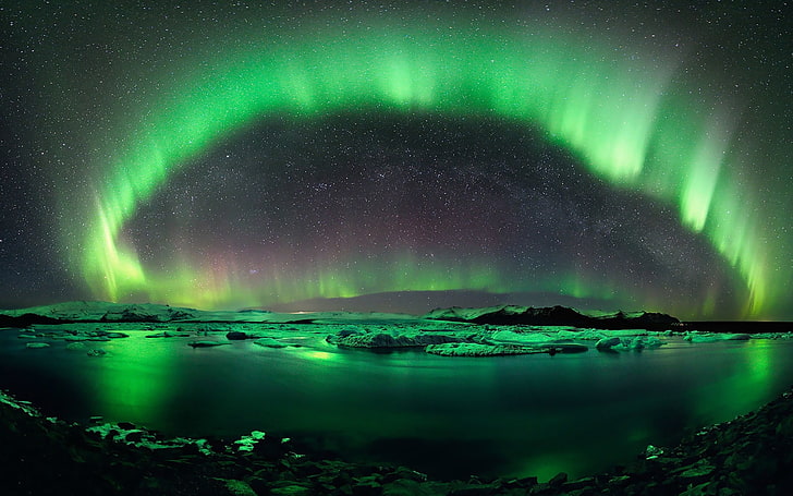 Beautiful Aurora Borealis-HDR Photo HD Wallpaper, northern lights, HD wallpaper