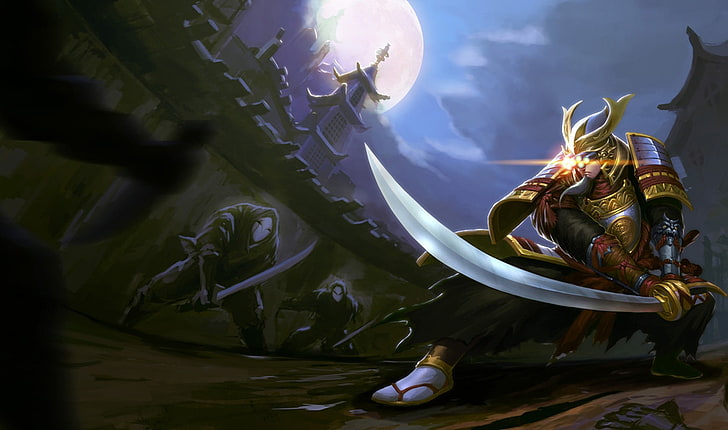 Samurai Master Yi illustration, League of Legends, ninjas, video games, HD wallpaper