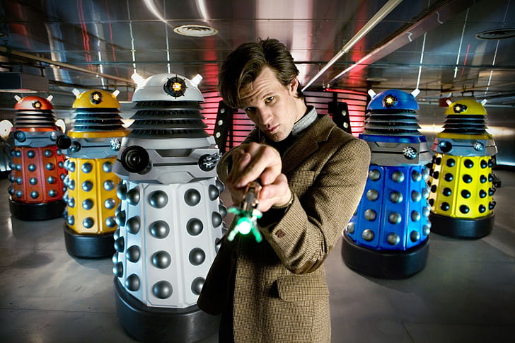 TV, Doctor Who, Matt Smith, Daleks, Eleventh Doctor, HD wallpaper