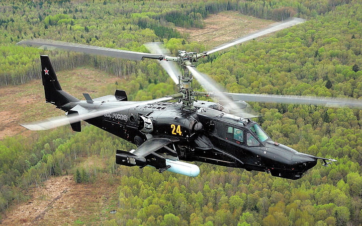 aircraft, attack, black, gunship, helicopter, ka 50, kamov