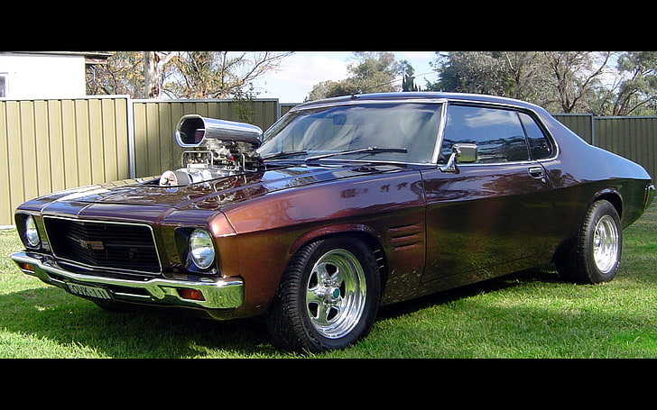 brown car, muscle cars, Holden, Holden Monaro, mode of transportation, HD wallpaper