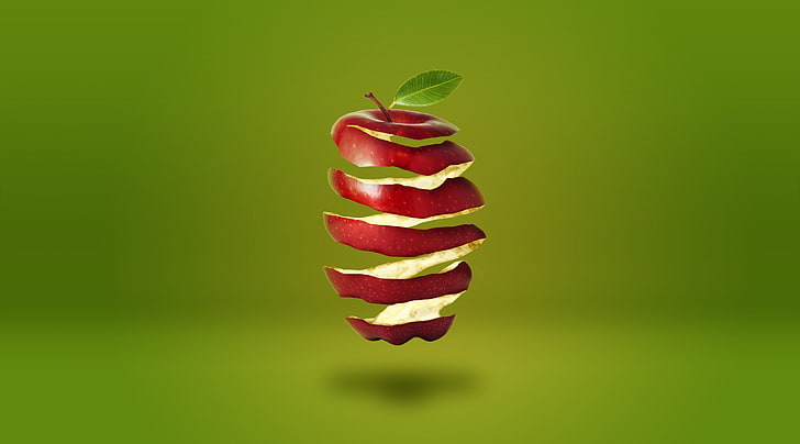 Photoshop, photo manipulation, apples, creativity, fruit, food, HD wallpaper