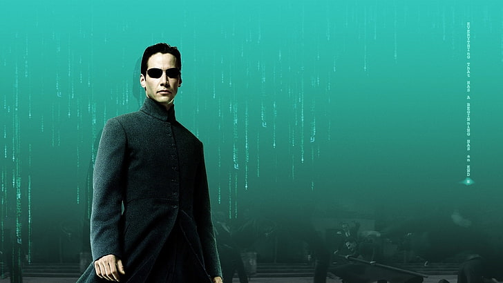 The Matrix wallpaper, Neo, Keanu Reeves, one person, young adult