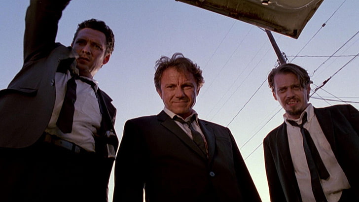 men's black notched lapel suit jacket, Reservoir Dogs, movies