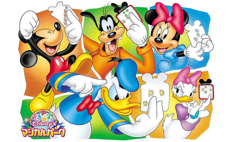 Popular Characters From Walt Disney Mickey And Minnie Mouse Donald Duck With Daisy Duck And Goofy  Hd Wallpaper Widescreen 1920×1200