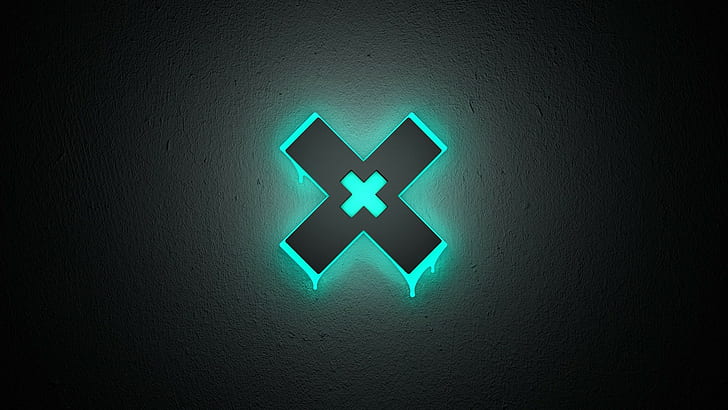 neon, The XX, minimalism, glowing, HD wallpaper