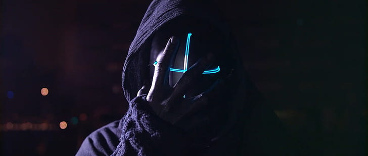 mask, neon