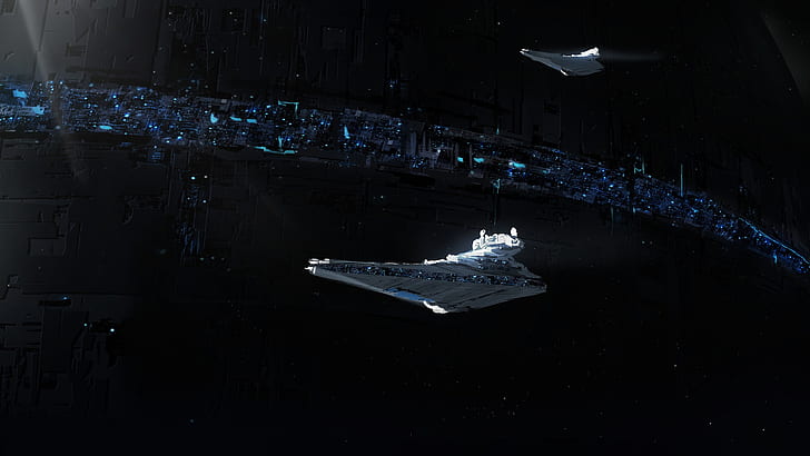 Star Wars, spaceship, Imperial Forces, digital art, science fiction, HD wallpaper