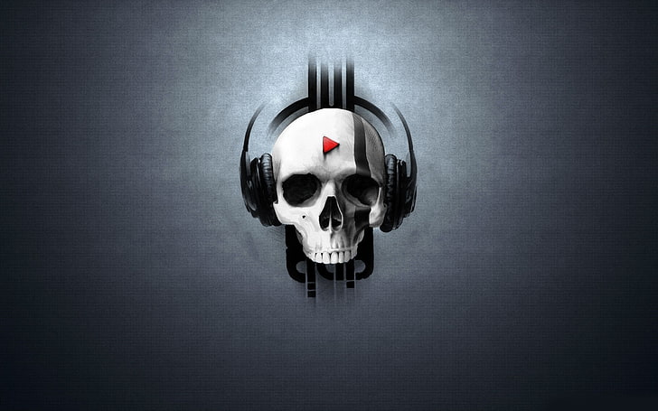 Skull with headphones 1080P, 2K, 4K, 5K HD wallpapers free download |  Wallpaper Flare