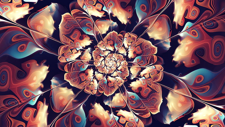 fractal, fractal flowers, abstract, artwork, digital art