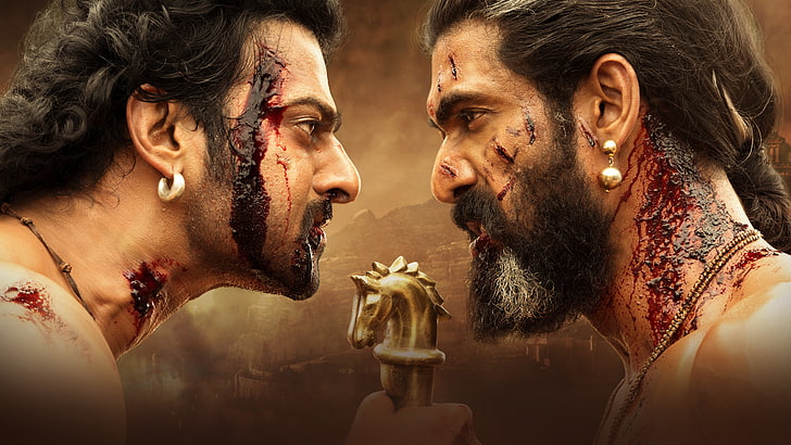 Baahubali 2 The Conclusion 5K, men, two people, facial hair, adult