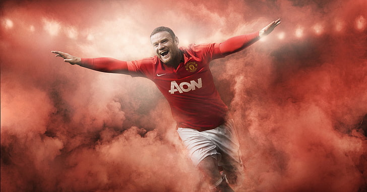 Footballer, Manchester United, 5K, Wayne Rooney, HD wallpaper