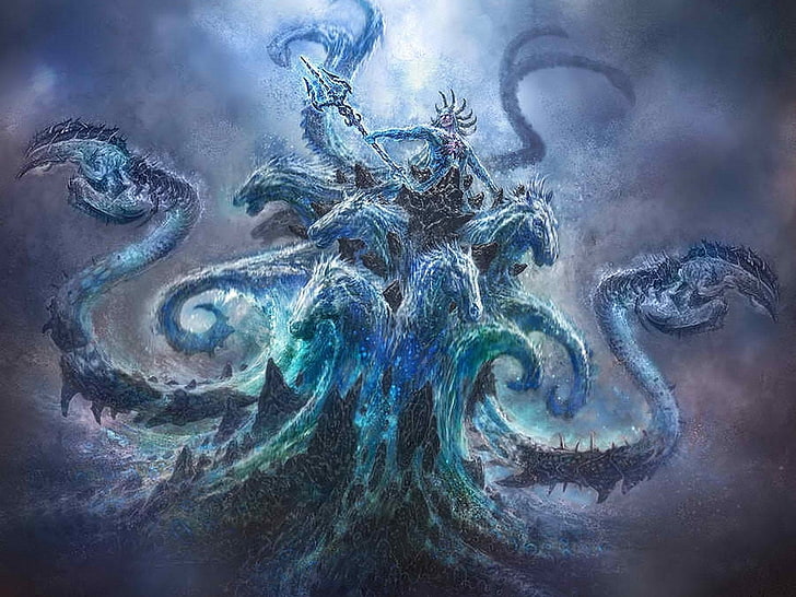 mythical sea creature digital wallpaper, God of War, God Of War III