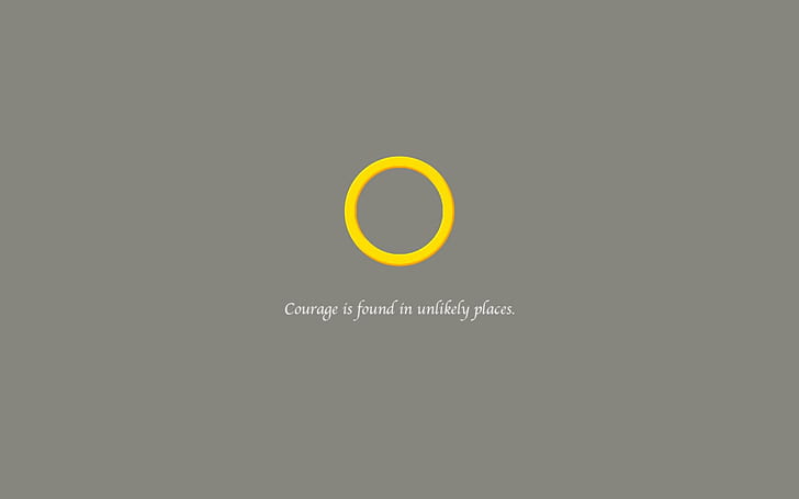 The Lord of The Rings - Fellowship of The Ring quote, courage is found in unlikely places text