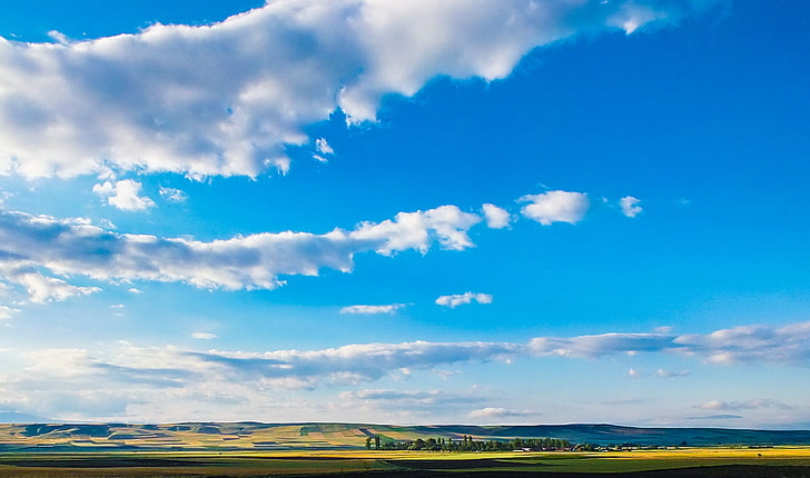 Turkey, landscape, clouds, sky, blue, environment, cloud - sky, HD wallpaper
