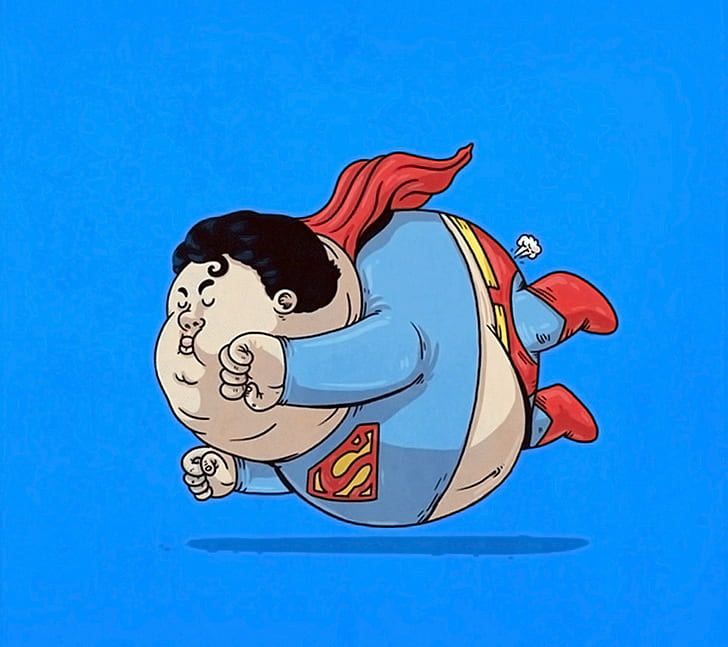 HD wallpaper: Superman, Humor, Fat | Wallpaper Flare