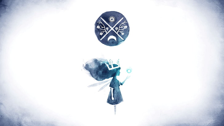 blue and black metal tool, Child of Light, Aurora, one person, HD wallpaper