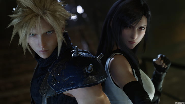 Final Fantasy, Final Fantasy VII Remake, Cloud Strife, Tifa Lockhart, HD wallpaper