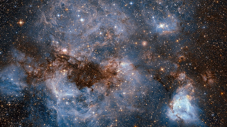 starry sky illustration, space, NASA, galaxy, Large Magellanic Cloud, HD wallpaper