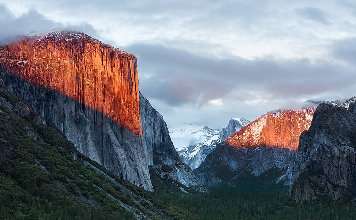OS X El Capitan, brown mountain, Computers, Mac, beauty in nature, HD wallpaper