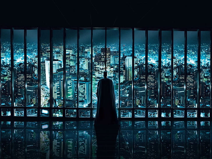 HD wallpaper: batman comics Batman Looking at Gotham City Entertainment  Movies HD Art | Wallpaper Flare