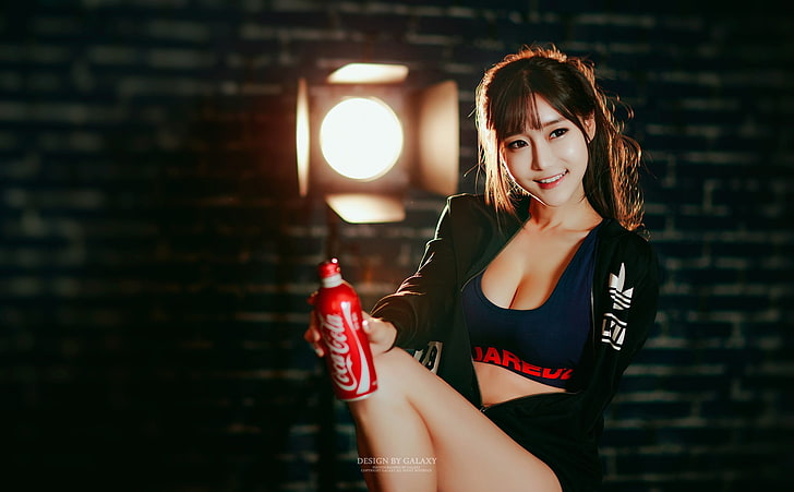 Asian, model, Coca-Cola, cleavage, Choi Seul GI, women, real people, HD wallpaper