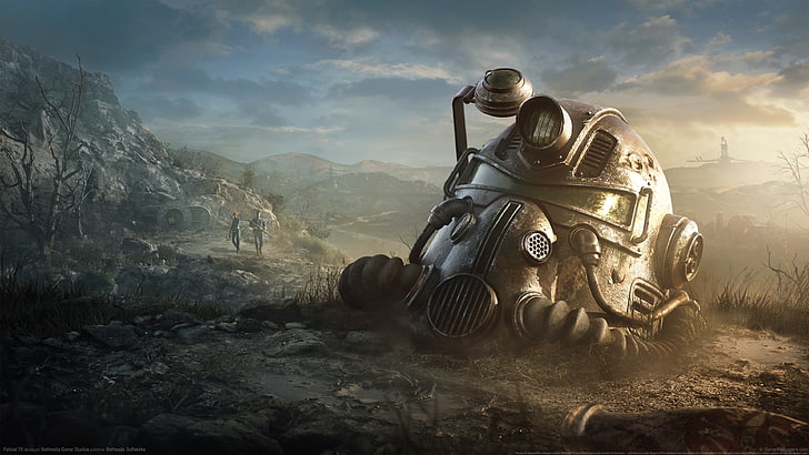 video games, Fallout, Fallout 76, mountain, mode of transportation, HD wallpaper