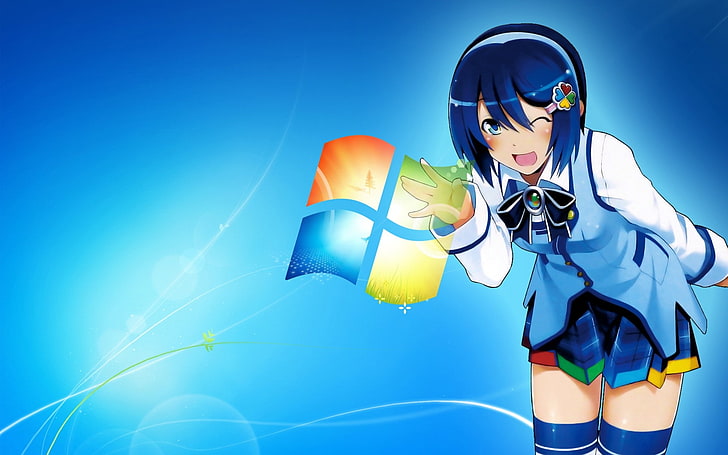 windows 7 skirts windowstan microsoft windows ostan anime girls mascot 1920x1200  Technology Windows HD Art