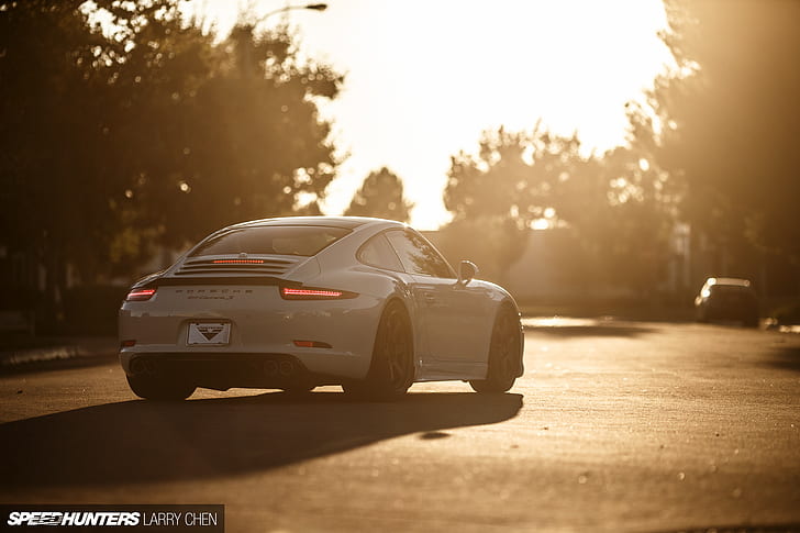 Porsche Carrera 911 HD, white porsche supercar, cars, HD wallpaper