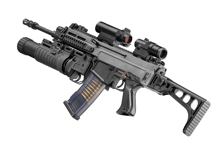 gun, weapon, grenade launcher, cz 805 bren A2, HD wallpaper