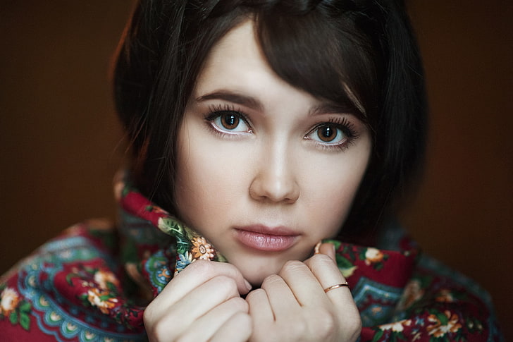 Ekaterina Ermakova, women, Maxim Maximov, face, portrait, headshot, HD wallpaper