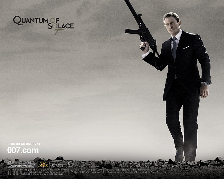 James Bond, 007, Quantum of Solace, movie poster, Daniel Craig, HD wallpaper