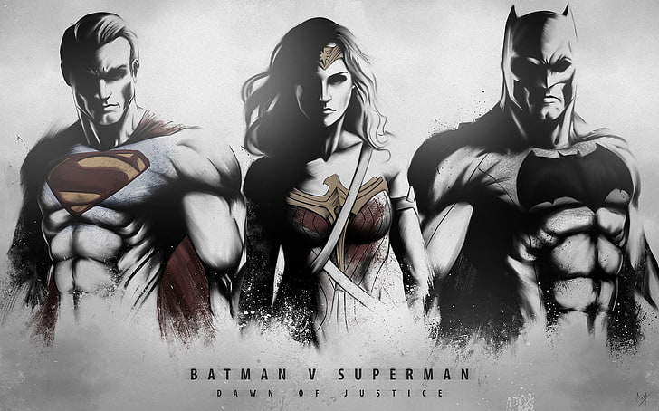 Batman V Superman illustration, Batman v Superman: Dawn of Justice, HD wallpaper