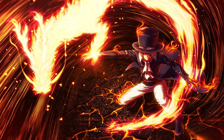 One Piece Sabo illustration, Anime, Sabo (One Piece), motion, HD wallpaper