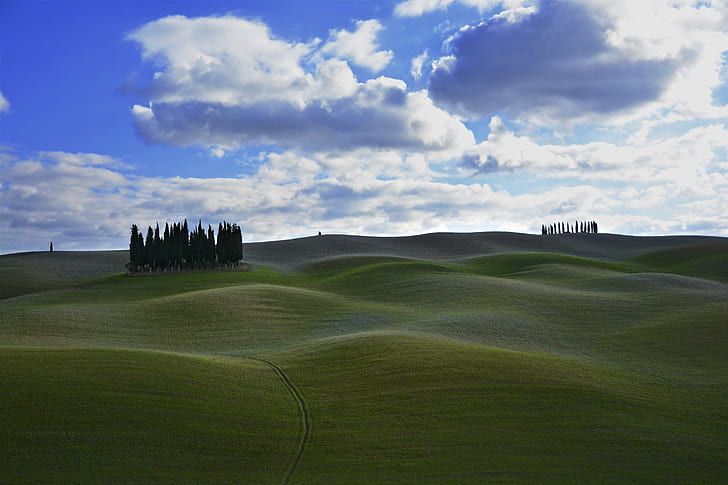 photo of grassy hills, val d'orcia, san quirico d'orcia, val d'orcia, san quirico d'orcia, HD wallpaper