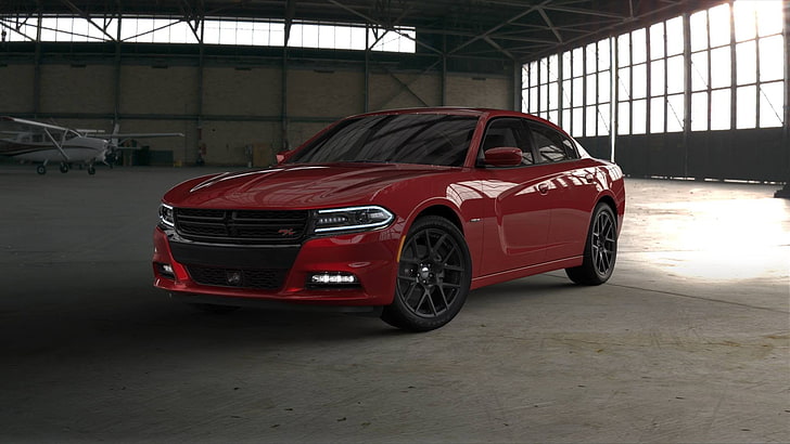 Dodge, Dodge Charger, car, muscle cars, red cars, vehicle, aircraft, HD wallpaper