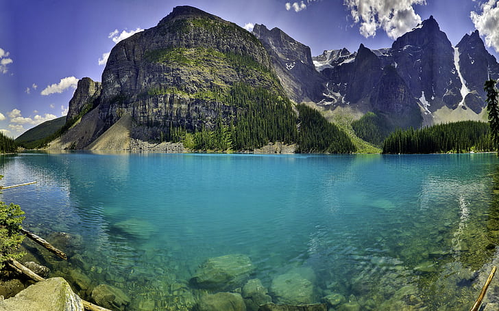 nature, landscape, Banff National Park, Canada, lake, mountains, HD wallpaper