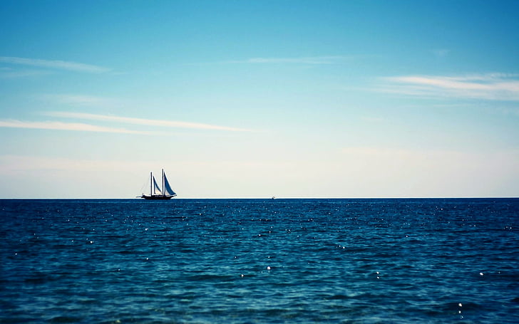 agua, barco, naturaleza, oceano, vela
