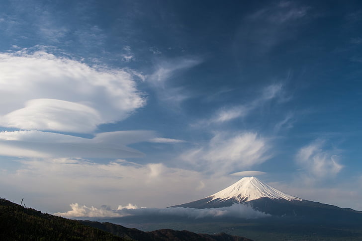 Volcanoes, Mount Fuji, Cloud, Japan, Sky, Stratovolcano, Yamanashi Prefecture, HD wallpaper