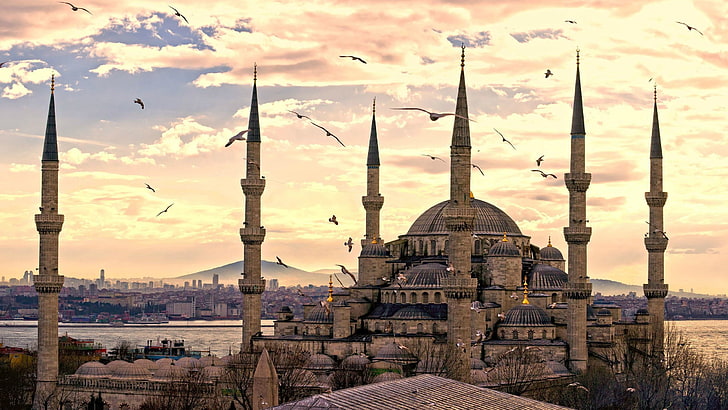 mosque, Turkey, Sultan Ahmed Mosque, architecture, built structure, HD wallpaper