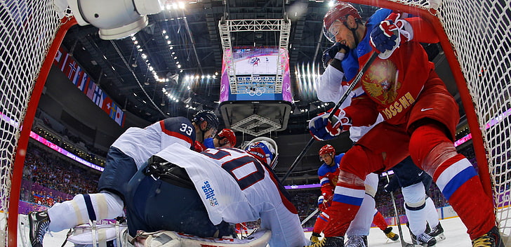 hockey, Sochi 2014, The XXII Winter Olympic Games, Russia-Slovakia, HD wallpaper
