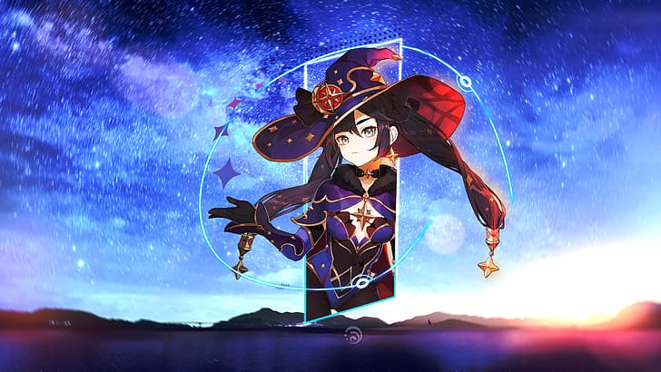 mona(Genshin Impact), game characters, HD wallpaper