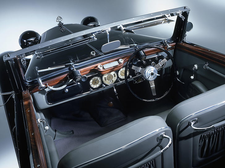 1938, cabriolet, interior, luxury, maybach, retro, sport, HD wallpaper