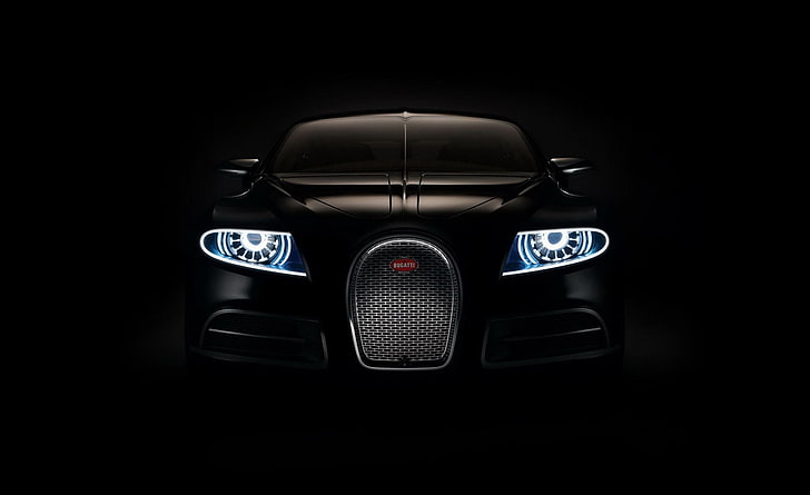 Hd Wallpaper Bugatti 16c Galibier Black Bugatti Veyron Cars Concept Dark Wallpaper Flare