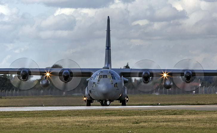 Military Transport Aircraft, Lockheed C-130 Hercules, Warplane, HD wallpaper