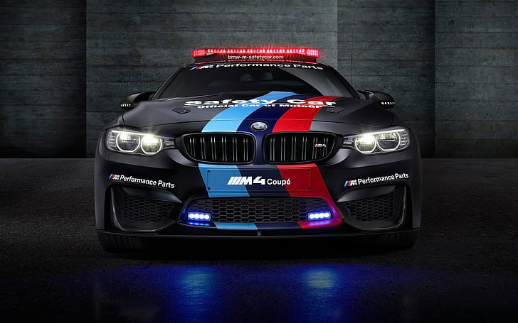 2015 BMW M4 MotoGP Safety Car 2 Car HD, black sports car, HD wallpaper
