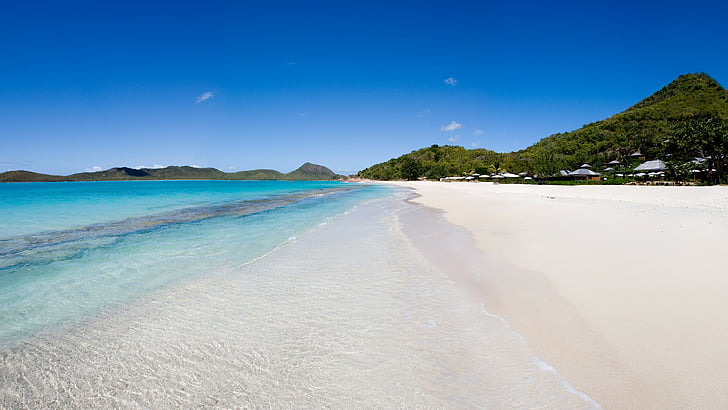 Hermitage bay, 5k, 4k wallpaper, 8k, Antigua, Barbuda, Best Beaches in the World, HD wallpaper