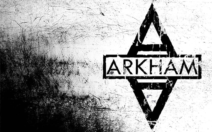 Arkham logo, Batman, video games, Batman: Arkham City, Rocksteady Studios, HD wallpaper