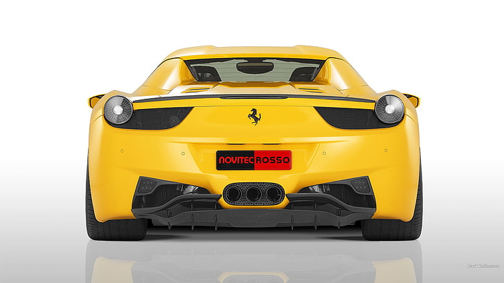 Ferrari 458, supercars, yellow, mode of transportation, motor vehicle, HD wallpaper